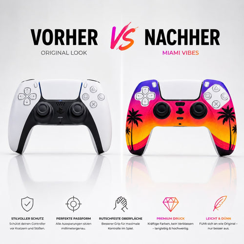 3 x PS5-Controller Sleeves (MIAMI + THUNDER + GALAXY)