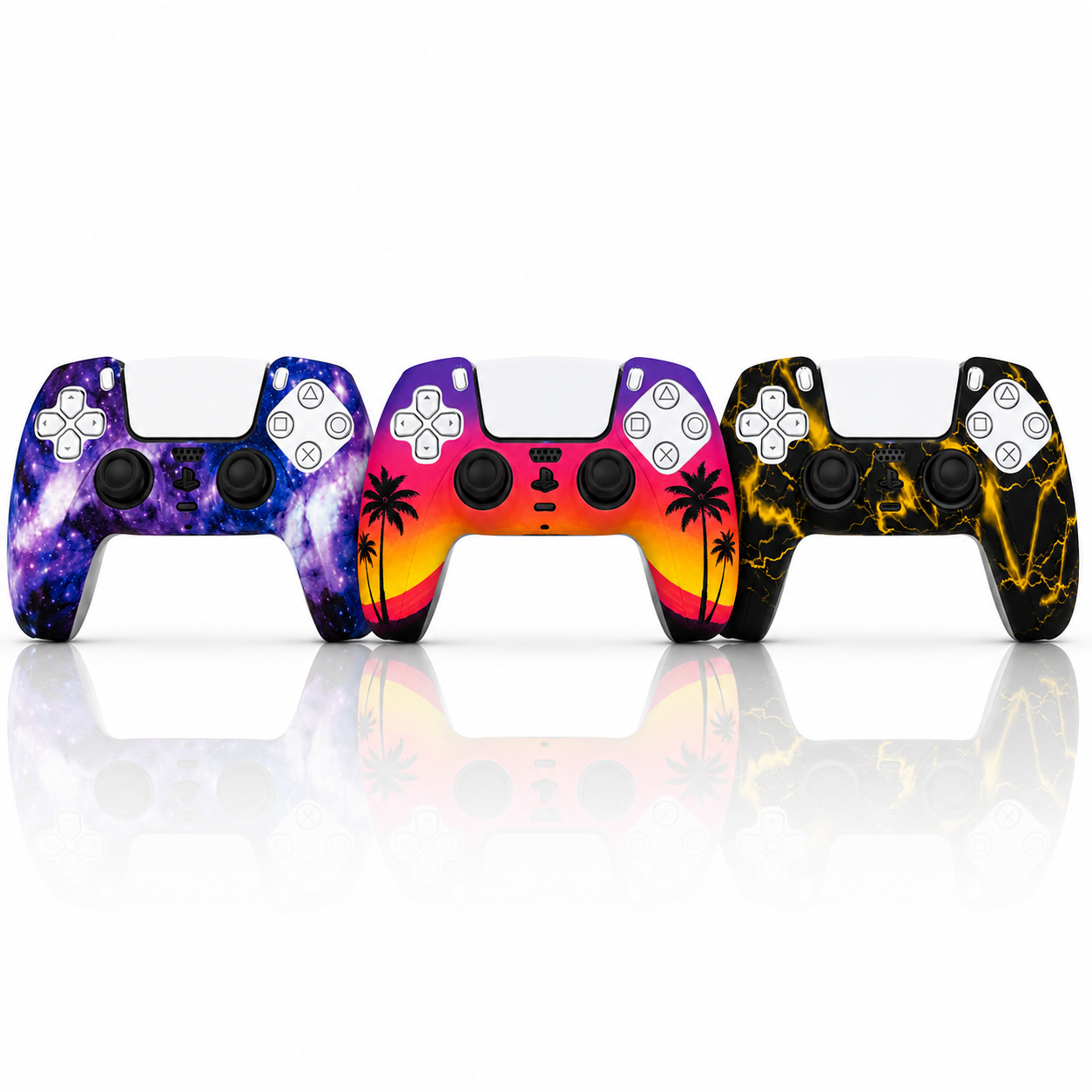 3 x PS5-Controller Sleeves (MIAMI + THUNDER + GALAXY)