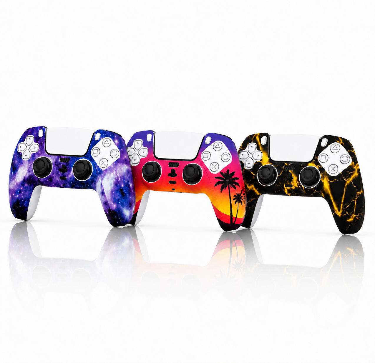 3er BUNDLE x PS5-Controller Sleeves (MIAMI + THUNDER + GALAXY)